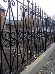 Установка кованого забора в Царском Селе