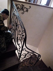 Кованая лестница в Подстепках