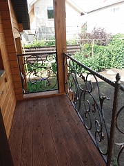 Кованые перила для сруба