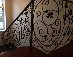 Изготовление кованых лестничных перил 5
