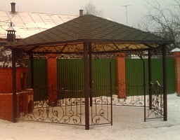 Установка кованой беседки в Жигулях