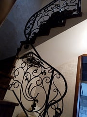 Кованая лестница в Подстепках