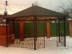 Установка кованой беседки в Жигулях