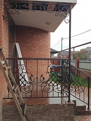 Установка кованых перил 2