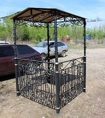 Установка кованой беседки и ограждения в Управленческом