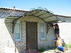 Изготовление кованого навеса 4