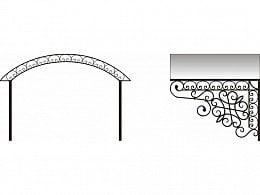 Эскизы кованых навесов