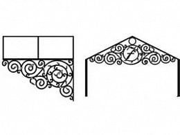 Эскизы кованых навесов