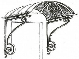 Эскизы кованых навесов